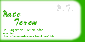 mate terem business card