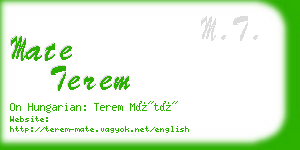 mate terem business card